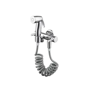 Wall Mounted Chrome Finished Health Faucet Shower Spray