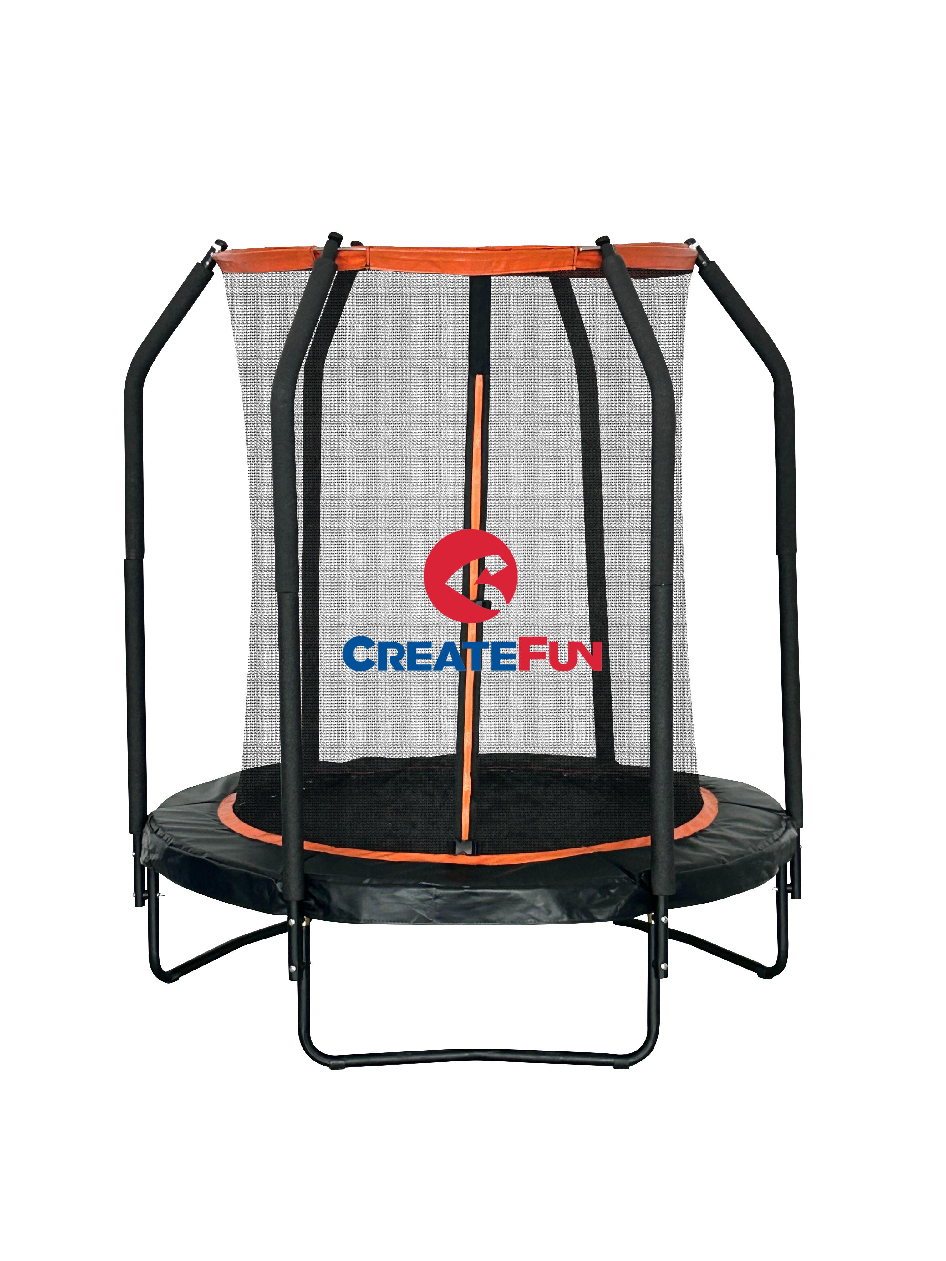 CreateFun Mini Toddler With CE Certified Enclosure Net Safety Pad With Springs Design Indoor Outdoor Recreational for Children
