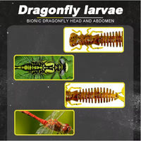 Leurre souple D1 100 mm 6,1 g, leurres artificiels en gros, OEM, larves de libellule, leurre pour brochet, brochet, swimbait, appâts en plastique souple, ver