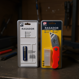 Coltello multiuso Rasador 101060S a doppia lama con manico rosso, confezione da 12 - Product Image 2