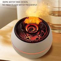 Diffuseurs de flamme pour huiles essentielles Grande pièce-Humidificateur diffuseur d'arôme 360ML amélioré avec lumière RVB