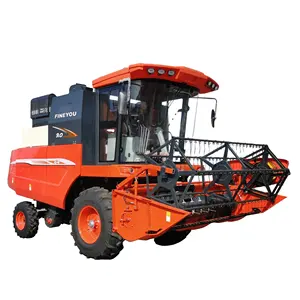 2023 Fineyou Cheap wheel type wheat and rice Combine Harvester Fairly Farm Equipment