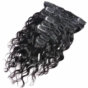 Clip di capelli umani vergini in Clip di estensione dei capelli installazione rapida 100% capelli umani prezzo all'ingrosso