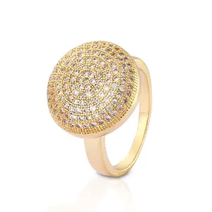 Guangzhou Supplier Wholesale Fashion Simple 2 Gram Gold Plated Ring For Girls With Price hand jewelry