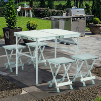 Ensemble table et chaises de camping pliantes d'extérieur en aluminium léger de conception moderne coréenne OW-N60 pour les restaurants et les parcs