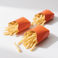 Boîte à frites Boîte d'emballage pour croustilles Fournisseur de papier couché Papier kraft jetable de haute qualité alimentaire