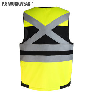 سترة أمان من البوليستر العاكسة الممتازة للرجال مخصصة من شركة تصنيع المعدات الأصلية سترة أمان لأعمال البناء والتشييد ميزة جيدة التهوية لعالم الجيولوجيا - Product Image 3