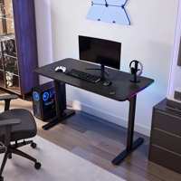Bureau d'ordinateur PRORIALS, bureau PC, poste de travail gaming, design moderne, table gaming avec étagère extensible, bureau gaming pour la maison
