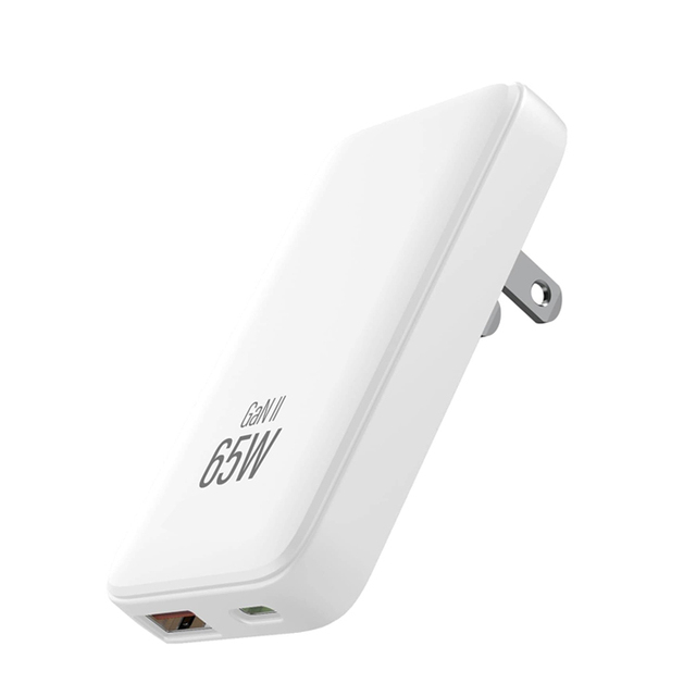 US EU UK Plug Flat Wall Charger Dual Ports Foldable 65W Gan Charger for Cargadores iphone Charger Chargeur Rapid Macbook Oplader