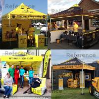 Tente pop-up professionnelle CATC avec cadre en aluminium, impression de logo personnalisée, imperméable, pliable, auvent publicitaire pour les expositions sportives