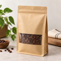 Sachet Doypack en papier kraft refermable avec fermeture éclair de qualité alimentaire pour l'emballage du café - Vente en gros ECO