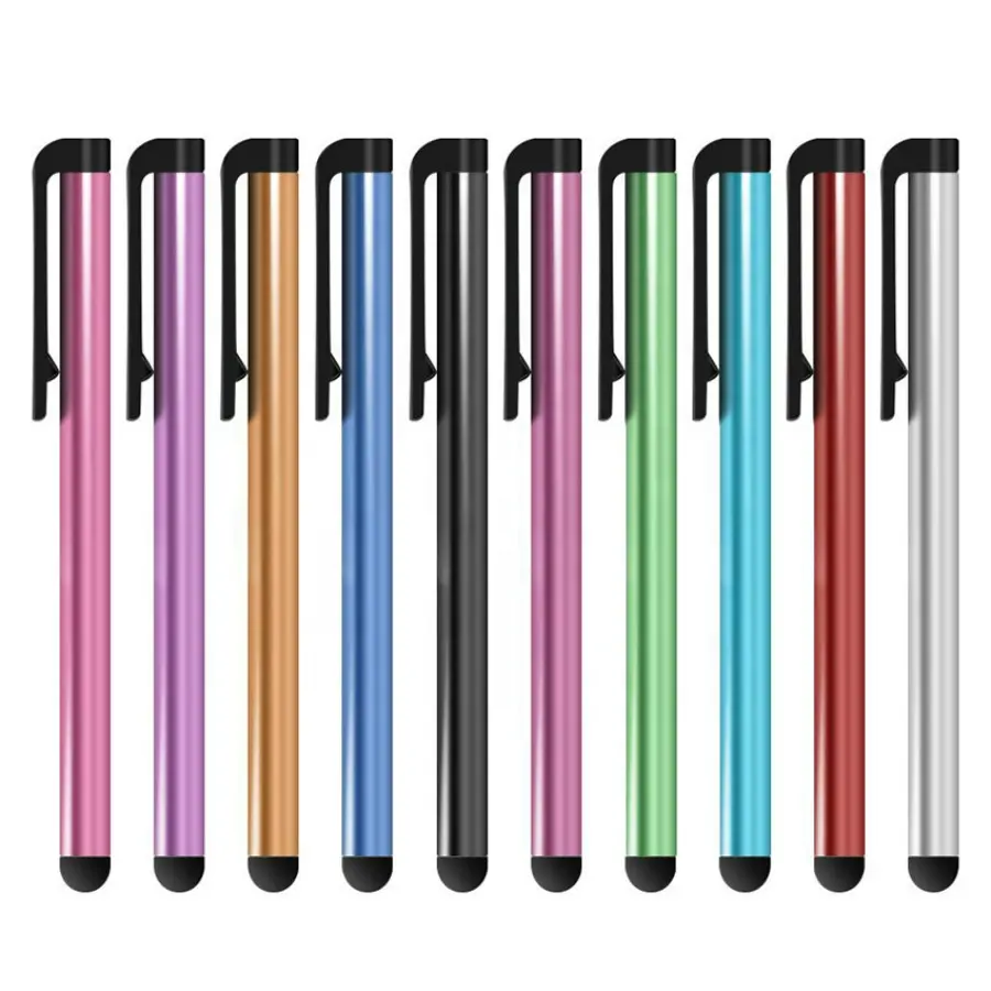 Evrensel Metal kapasitif dokunmatik ekran Stylus kalem iPad iPod için iPhone Xiaomi Samsung Tablet PC akıllı telefon kalem