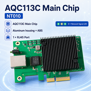 การ์ดเครือข่าย PCIe 3.0 X4 ถึง 10G อีเธอร์เน็ต AQC113C RJ45 อะแดปเตอร์ 10Gbps NIC สำหรับเดสก์ท็อปเซิร์ฟเวอร์เวิร์กสเตชันโปรไฟล์ต่ำ - Product Image 1