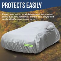 Housse de protection pour voiture en polyester épais, imperméable, avec protection UV à 90 %, pour la protection contre les inondations, la grêle et la neige
