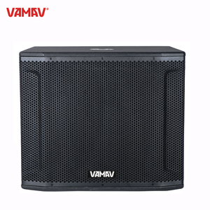 VAMAV Pro Audio VSP18 900W RMS Class D Caisson de basses en bois sablé de 18 pouces avec poignées de transport et entrée auxiliaire - Product Image 2