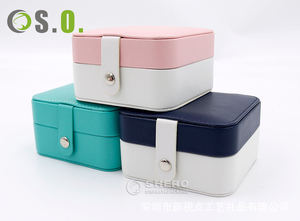 Caja de Almacenamiento de Joyas de Viaje Portátil Personalizada de Fábrica, Simple, de Cuero PU, Mini Organizador de Joyas para Aretes y Collares - Product Image 5