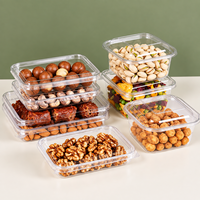Boîte en plastique transparente PET carrée multi-tailles pour pâtisseries, confiseries, charcuterie, emballage et présentation de produits alimentaires en magasin