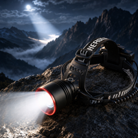 Lampes frontales LED laser haute puissance 15W, direct usine, avec 3 batteries, pour patrouille de sécurité, OEM