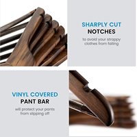 Tailai Hout Pak Hangers Voor Kleding Premium Kwaliteit Houten Kleerhangers Met Logo Sterk En Duurzaam Pak Hangers Natuur