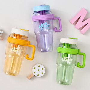 Vaso de Plástico de 40 oz con Diseño Nuevo, con Pajita y Asa, Super Gran Capacidad, Multiusos, Cubo para Hielo, Filtro para Té - Product Image 3
