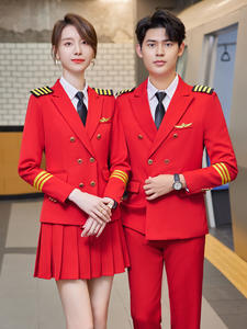 2024 nuevo uniforme de aviación traje de personal masculino traje de azafata ropa aerolínea capitán piloto aviación ropa de trabajo - Product Image 3