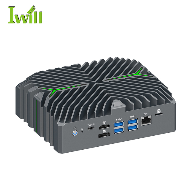 New Product in Tel Core Ultra 5 125U Fanless Firewall Mini PC 8 2.5G Lan DDR5 HD DP Type-C 4 USB3.2 Industrial Nano Server