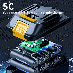 Nettoyeur de voiture 21V Rechargeable sans fil Moteur sans balais 35Bar Pression Équipement de détaillage portable - Product Image 4