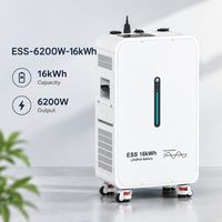 Système de stockage d'énergie tout-en-un 16 kWh 6200 W, batterie solaire LiFePO4, remplacement de générateur diesel pour les foyers et les entreprises africains