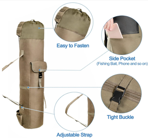 Étui multifonctionnel pour canne à pêche en polyester imperméable de grande capacité pouvant contenir 5 pôles 10L - Product Image 3