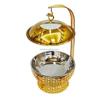 Chauffe-Plat de Mariage pour Hôtel 8L Doré – Ensemble Buffet Élégant pour Traiteur, Fêtes et Banquets de Noël