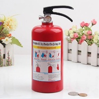Tirelire créative en forme d'extincteur et de bouteille de gaz, en ABS, 20x8cm, pour cadeaux de Noël et d'anniversaire