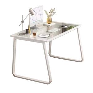 Bureau d'ordinateur de bureau simple, salle d'étude de table en verre à la maison bureau pour une personne seule bureau d'apprentissage pour étudiants - Product Image 3