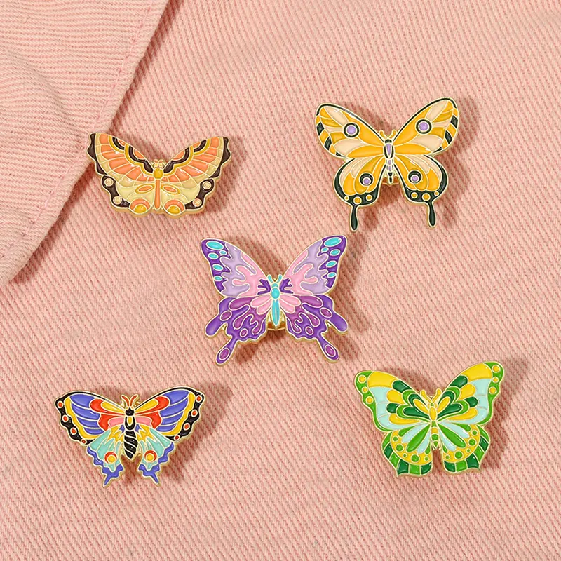 Nouvel insecte papillon badge haute qualité exquis broche vêtements décoration broche