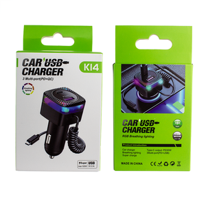 Cargador de coche de 100W cable de carga súper rápida PD30W QC3.0 adaptador USB tipo C 3 cargador de teléfono de coche multipuerto con iluminación de respiración - Product Image 1
