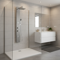 Panneau de douche mural en acier inoxydable de haute qualité, best-seller, pour utilisation dans la salle de bain
