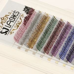 Faux-cils individuels colorés à paillettes, livraison gratuite, nouvelle collection <span class=keywords><strong>2022</strong></span> - Product Image 1