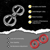 Anneau de musculation en acier, entraînement de la force, réglable, 12 lb, Power Twister, appareil d'exercice musculaire portable pour la maison, dispositif de musculation des bras, lutte