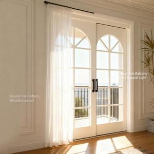 Puerta Corredera <span class=keywords><strong>de</strong></span> Madera Maciza Francesa con Diseño Colgante <span class=keywords><strong>de</strong></span> Vidrio, Separador <span class=keywords><strong>de</strong></span> Ambientes para Cocina, Sala <span class=keywords><strong>de</strong></span> Estar, Dormitorio, <span class=keywords><strong>Interior</strong></span> <span class=keywords><strong>de</strong></span> Apartamento - Product Image 4
