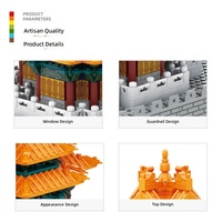 Ensemble de blocs de construction d'architecture orientale 3D style MOC, modèle de construction créatif en briques emboîtables, jouet pour adultes, cadeau STEM