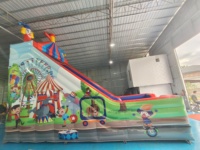 Grande glissade gonflable de clown sec d'amusement de temps libre de maison de PVC de partie de location commerciale Offre Spéciale extérieure de temps libre pour des enfants