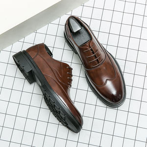 Plus Size Business <b>Platform</b> Leather <b>Shoes</b> 38-46 <b>Men's</b> <b>Shoes</b> Tie-up British Style Groom Wedding <b>Shoes</b> <b>Men</b> - Product Image 3