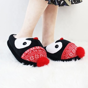 LK Winter Animal Slippers Lovely Warm Flat Comfy Women <span class=keywords><strong>Flip</strong></span> <span class=keywords><strong>Flop</strong></span> Penguin Slippers para Navidad - Product Image 5