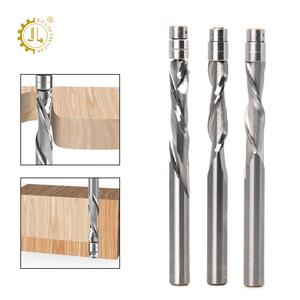 Mata profil atas bawah Flush karbida padat kompresi 6mm <span class=keywords><strong>1</strong></span>/<span class=keywords><strong>4</strong></span> inci 2 seruling biru Nano dilapisi <span class=keywords><strong>CNC</strong></span> Spiral Upcut <span class=keywords><strong>Router</strong></span> Bit untuk kayu - Product Image 4