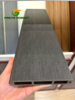 Clôture moderne en WPC noir et gris, imperméable, anti-termites, composite bois-plastique, panneaux muraux extérieurs pour salle de bain, utilisation en extérieur, jardin, 5