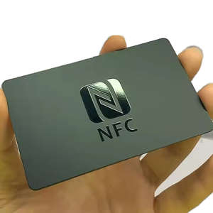 Carte de visite professionnelle NFC programmable en métal mat CLF, puces NTAG215/216, étanche, logo gravé au laser, carte intelligente pour accès hôtelier - Product Image 4