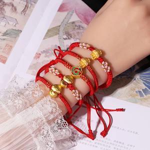 2025 nouvel an corde rouge bonne chance mignon mat or serpent <span class=keywords><strong>Bracelet</strong></span> pour femmes filles - Product Image 1