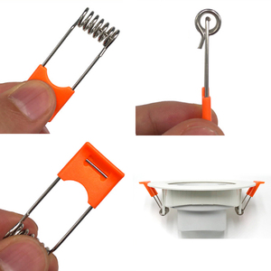 Resorte de <span class=keywords><strong>torsión</strong></span> para luz LED empotrada en el techo, con pegamento H integrado, moldeado por inyección, personalizado de fábrica, para luz LED empotrada. - Product Image 5