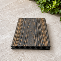 Plancher composite creux bicolore en WPC co-extrudé OEM 140x23mm, résistant aux intempéries, pour importateurs de matériaux de construction
