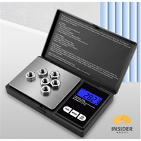 Timbangan elektronik baja tahan karat Mini, untuk perhiasan 200g/500g/0.01g/1KG timbangan emas 0.1g dapat disesuaikan