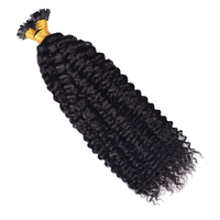 Extensions de cheveux Remy à pointe plate 100% naturels vietnamiens, 16-24 pouces de long, postiche de luxe tissé à la main pour femmes, noir naturel